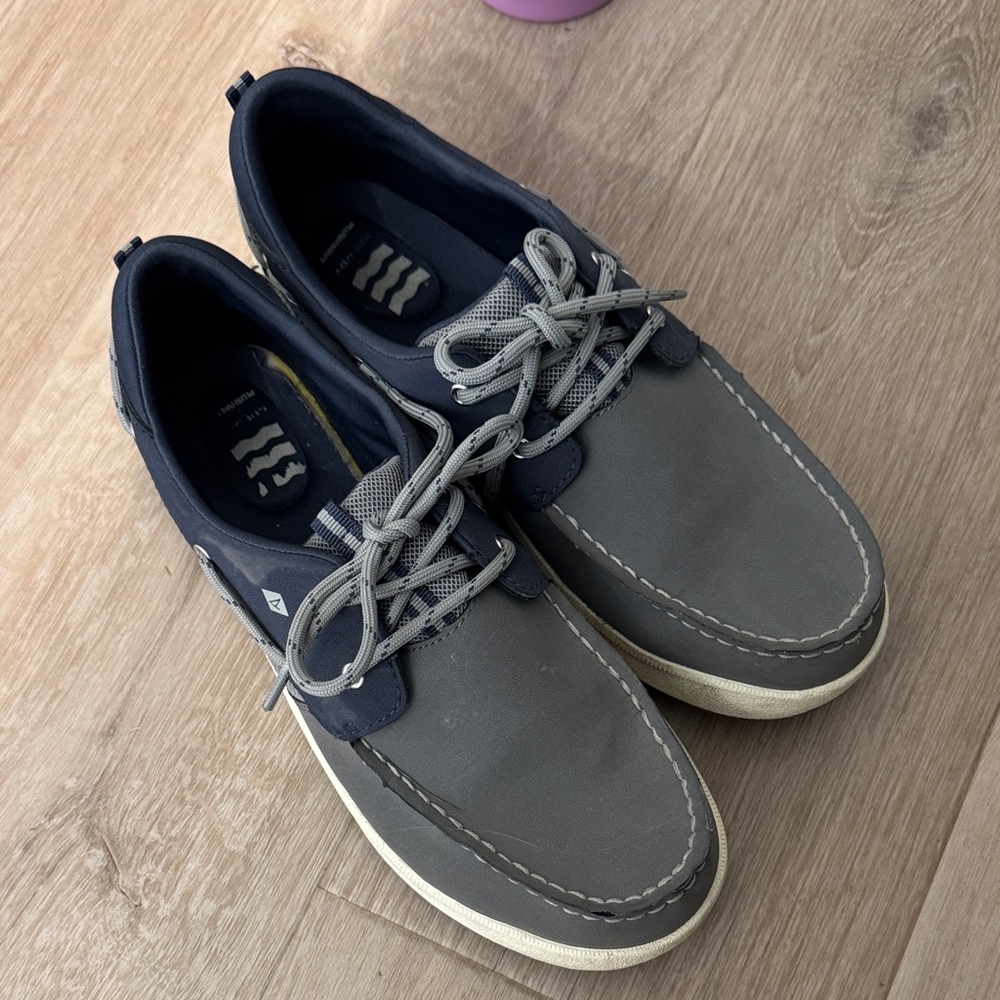 Sperry Charcoal and Navy Boat Shoes